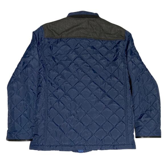 Cole Haan Quilted Size M Jacket Coat Lined Elbow Patches Chore Pockets Corduroy - Picture 2 of 14